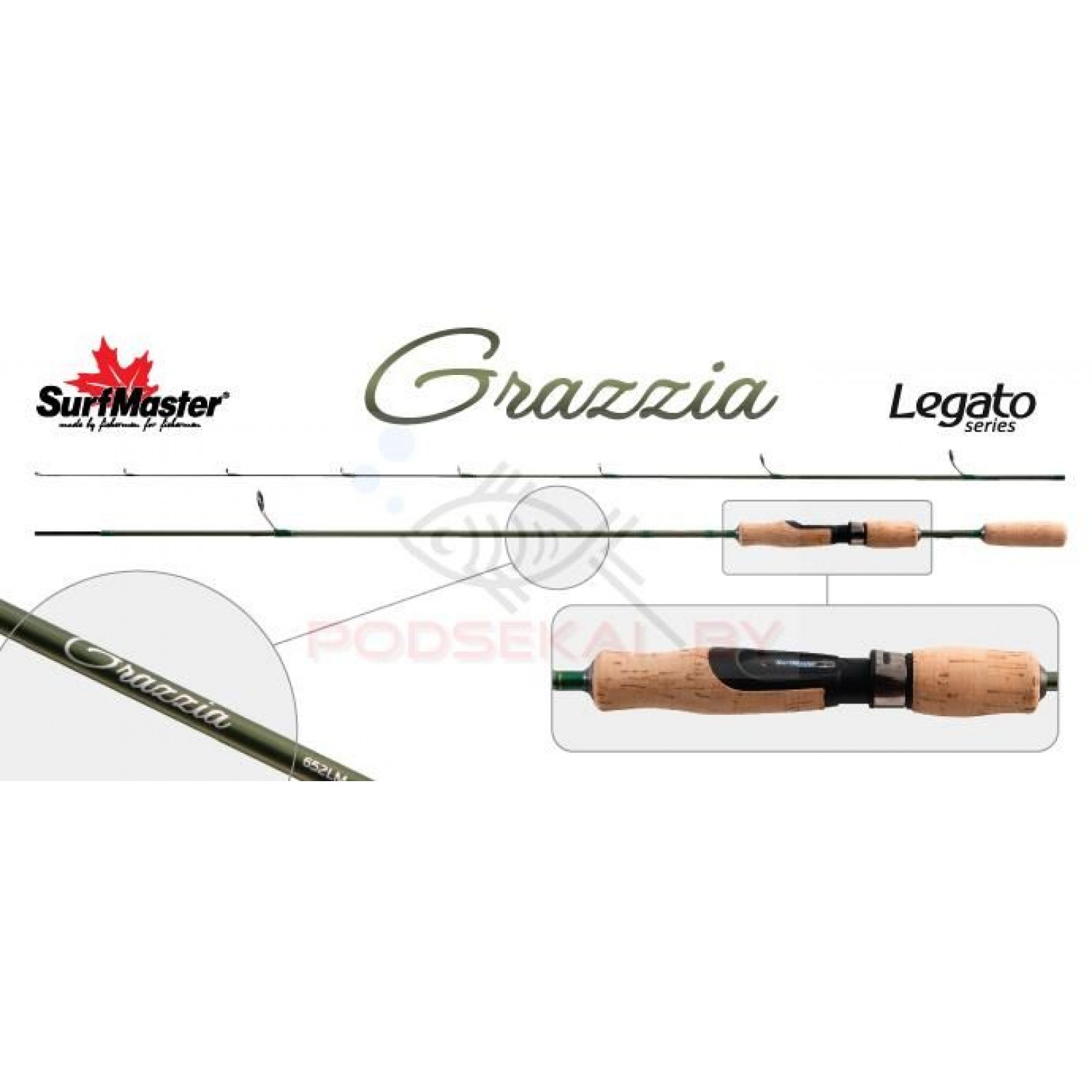 Купить Спиннинг SURF MASTER Legato Grazzia TX-20 1,68м. 1,75-9 гр. в интернет-магазине Podsekai.by Покупка Спиннинг SURF MASTER Legato Grazzia TX-20 1,68м. 1,75-9 гр. в Минске Беларуси